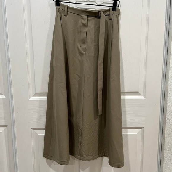 SAYAKA DAVIS Womens Skirt Maxi Long A Line Belted Neutral Casual Elegant Career - Picture 2 of 8